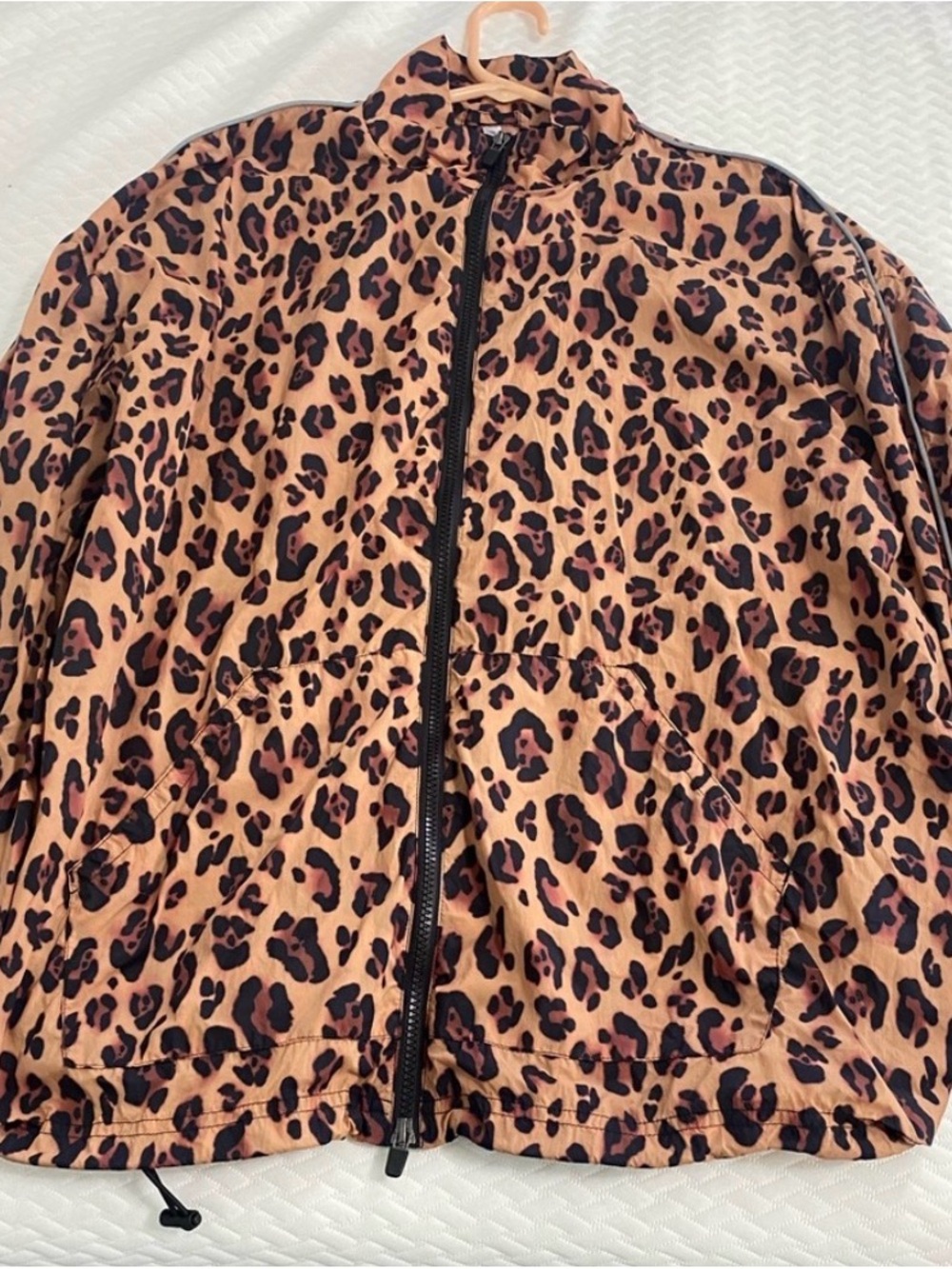 Fabletics Leopard-Print Zip Jacket - Tan & Black